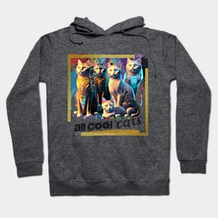 All Cool Cats (5 ornate statue cats) Hoodie